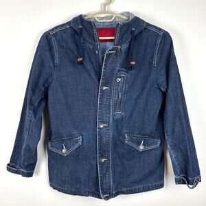 EDWIN Japanese Denim Jacket Hooded Pockets